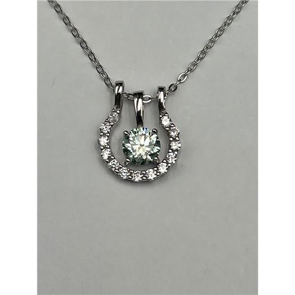 $965 APPRAISED 1.00CARAT SOLITAIRE PENDANT AND CHAIN