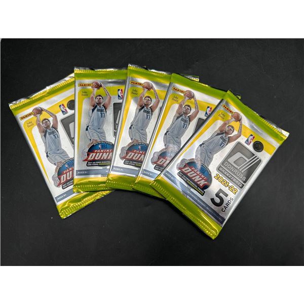 lot of 5 packs of 2021/2022 Panini Donruss Basketball Trading Cards