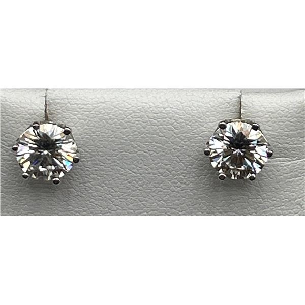 $2250 APPRAISED 4.00 CARAT SOLITAIRE STUD EARRINGS