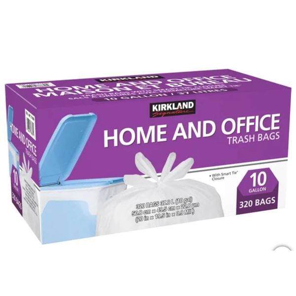 Kirkland Signature Smart Tie Home and Office Bags, 320-pack