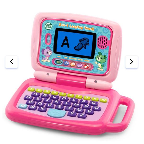 LeapFrog 2-in-1 LeapTop Touch Interactive Laptop for Ages 2+ in Pink