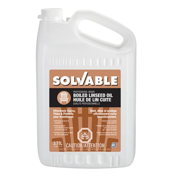 Lot of 2 – Solvable Boiled Linseed Oil – Protects and Cleans Wood – Flamm
