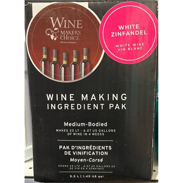 Wine Maker’s Choice California White Zinfandel 2/Case Wine Making Kit