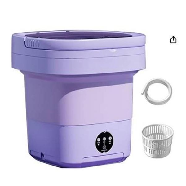 Folding Washing Machine with 13L Capacity, Model X10 – Purple