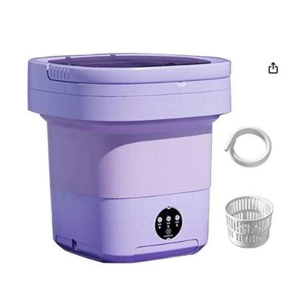 Folding Washing Machine with 13L Capacity, Model X10 – Purple