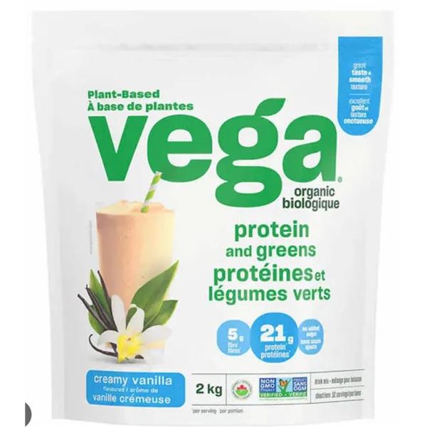 Vega Protein and Greens Creamy Vanilla 2kg Plant-Based Supplement