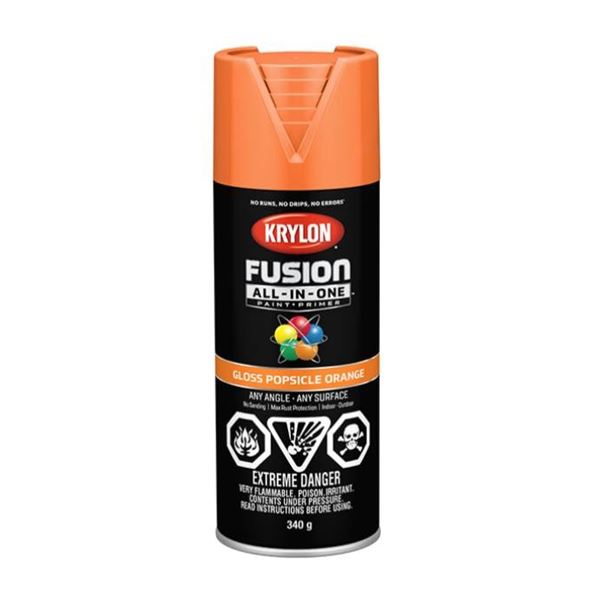 Lot of 6 – Krylon All-in-One Aerosol Paint and Primer – Acrylic Base – Gl