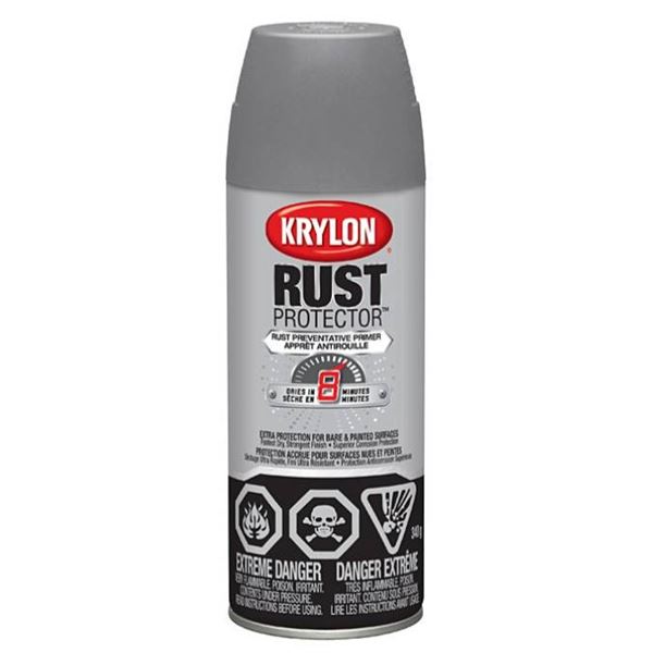 Lot of 6 – Krylon Rust Protector Primer Aerosol Spray Paint – Oil-Based –