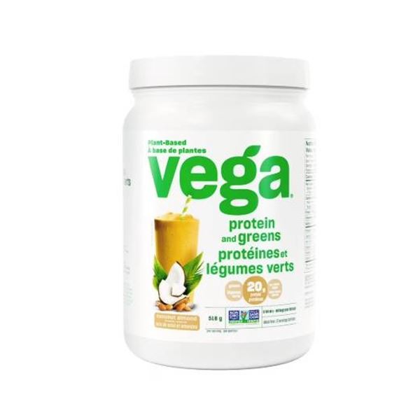 Vega Protein & Greens Plant-Based Protein Powder, Coconut Almond, 18 Servings, 518g