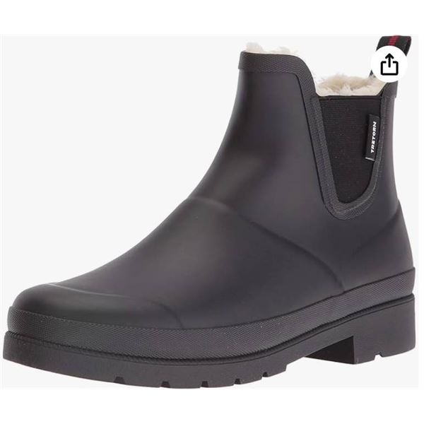 Tretorn Chelsea-Style Rubber Boots, Size 6, Black