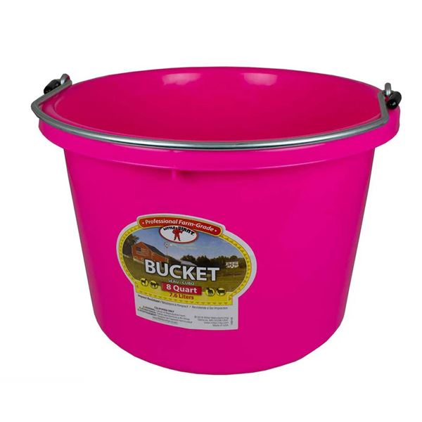 Professional Farm-Grade 8-Quart Bucket with Handle – Pink