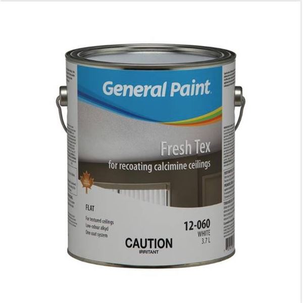General Paint Fresh-Tex White Latex Paint 3×3.7L (12-060)