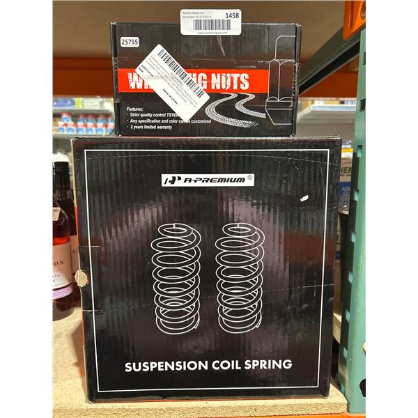 A-Premium Suspension Coil Spring and EZISOFE Wheel Lug Nuts Set