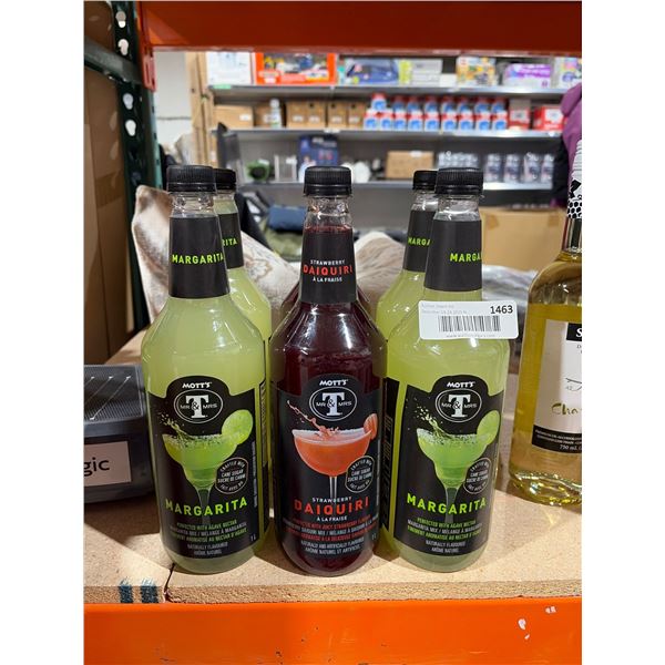 Lot of 6 Mr & Mrs T 1L Margarita and Strawberry Daiquiri Mixes