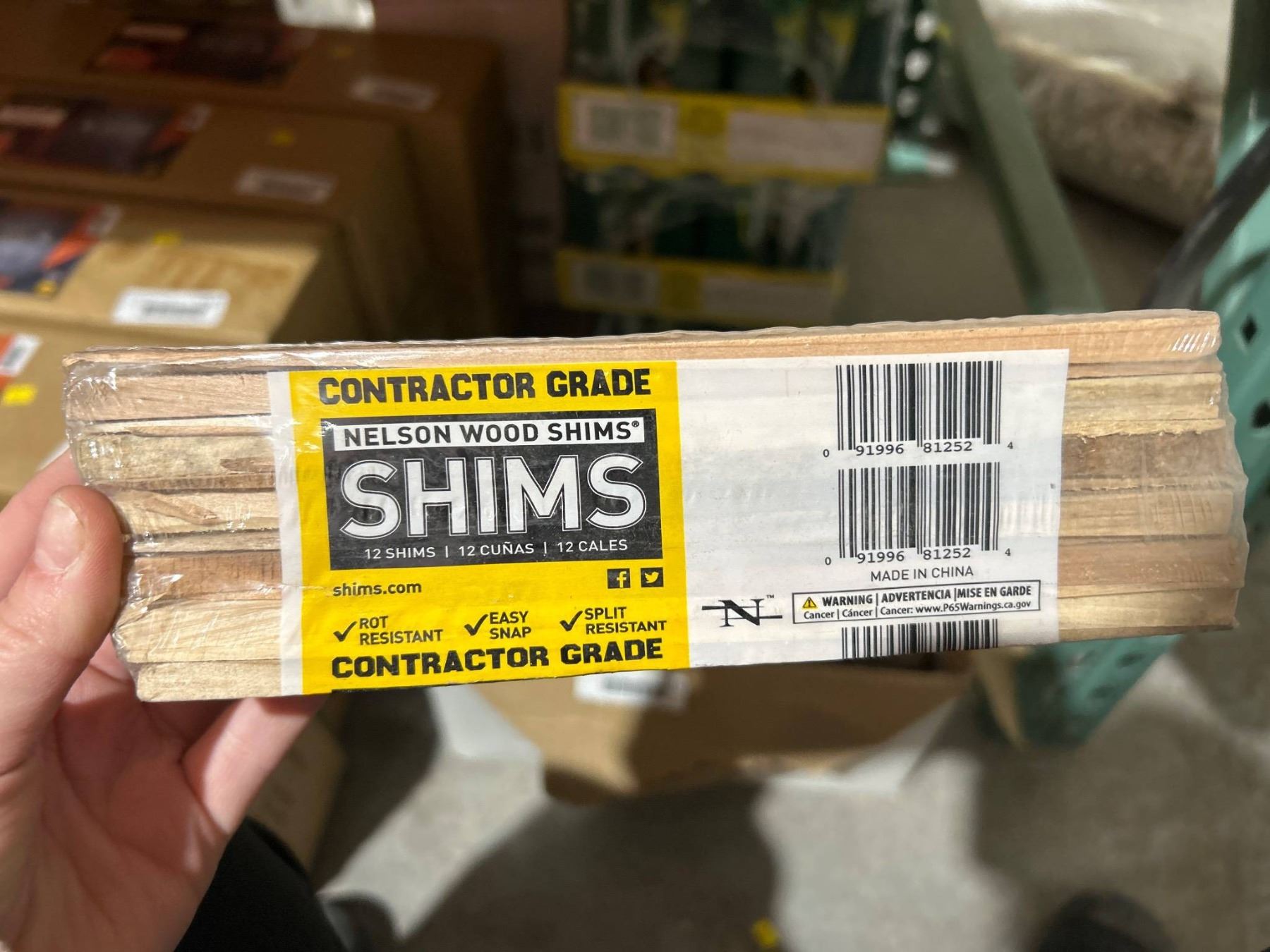 33 – 12 count Packs of Nelson Contractor Grade Wood Shims