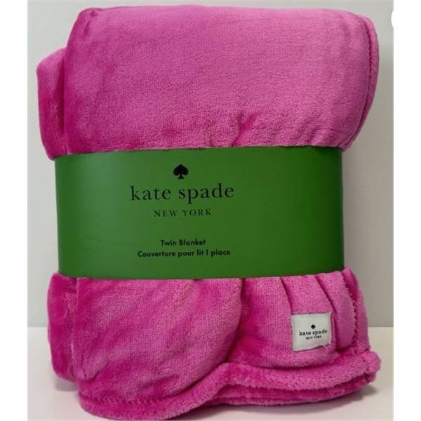 Kate Spade Twin Blanket in Polyester, Out of Packaging – Stock photo for reference only