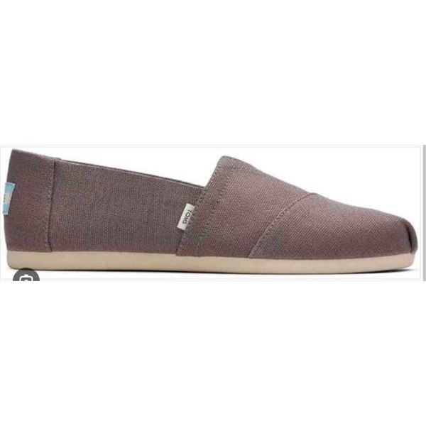TOMS Women’s Alpargata Classic Slip-On Shoes, Size 7, Ash Recycled Cotton Canvas