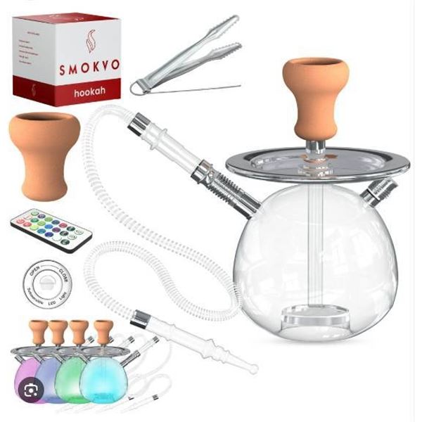 Smokvo Hookah Kit with LED Light and Remote