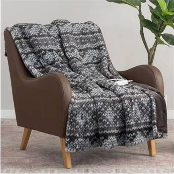 Berkshire Heated Chauffant Luxe Faux Fur Throw, 127 cm x 152 cm