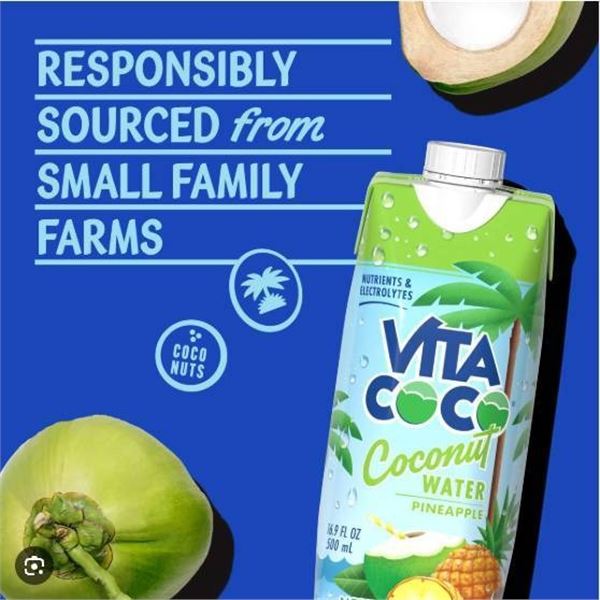 Vita Coco Coconut Water Pineapple 12 x 500ml