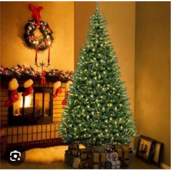 2.7m (9ft) Artificial Christmas Tree with LED Lights and 7 Lighting Functions
