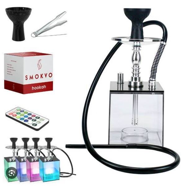 Smokvo Hookah Kit with LED Light and Remote
