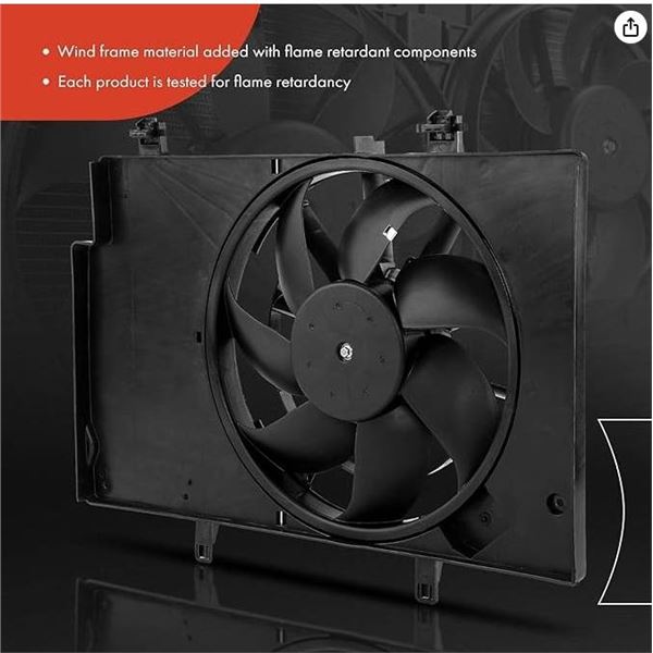 A-Premium Radiator Cooling Fan Assembly with Shroud and Motor