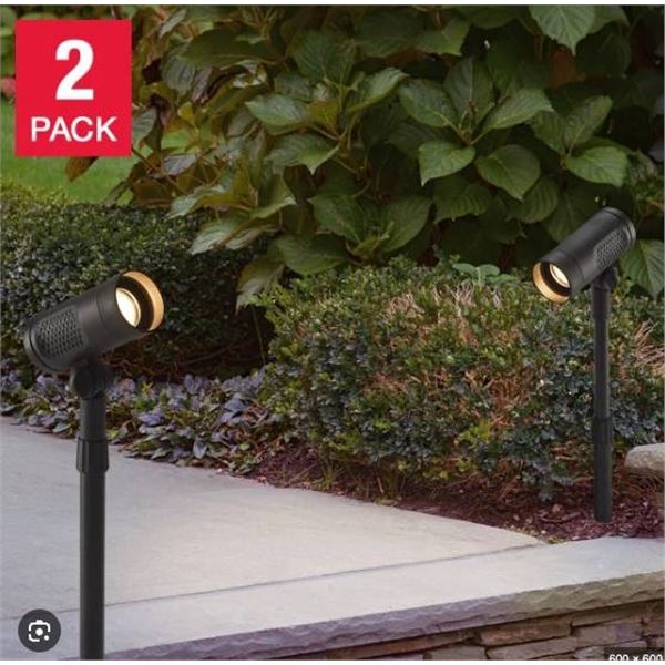 Pathmark Solar LED Spotlight Set of 2 with Adjustable Heads