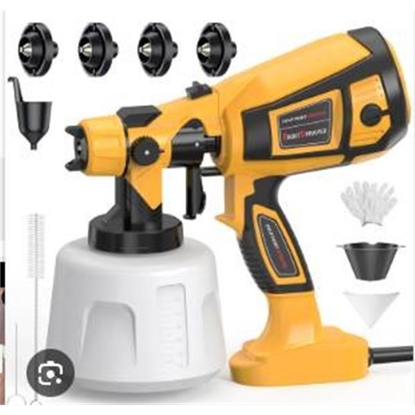 Cordless HVLP Paint Sprayer with 1400mL Container and 30000 RPM Motor