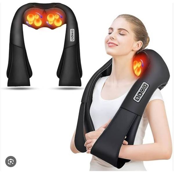 AERLANG Shiatsu Neck and Shoulder Massager With DC12V Power, Model X004MYBCS5