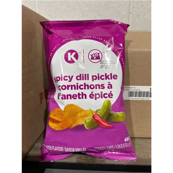 CKF Spicy Dill Pickle Potato Chips, 66g x 12ct