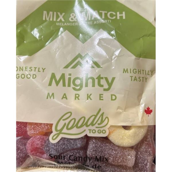 Mighty Marked Sour Candy Mix – 10 Pack x 140g Bags