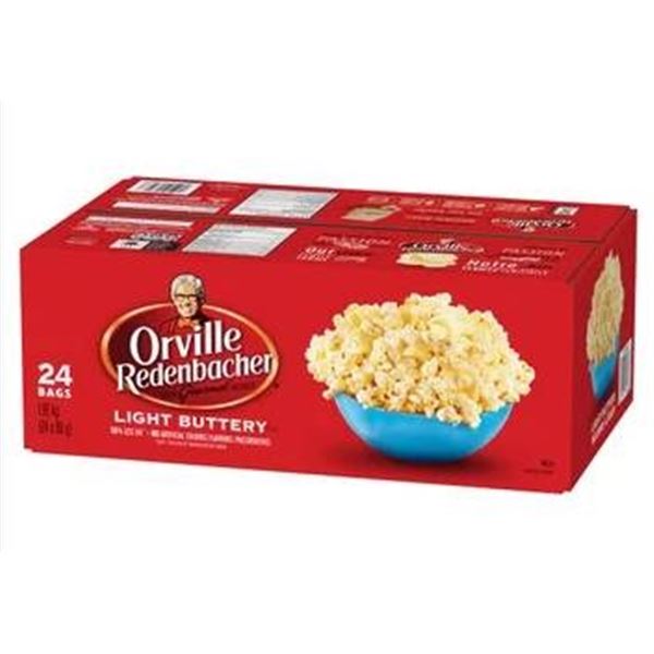Orville Redenbacher Light Buttery Popcorn, 24 Bags, 1.92 kg