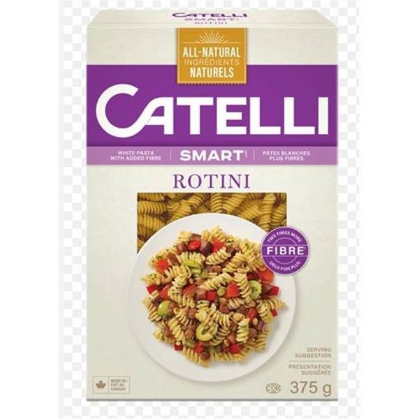 Catelli Smart Rotini Pasta, 6 x 375g, White with Added Fibre