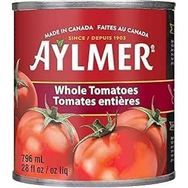 Aylmer Whole Tomatoes, 8 Cans of 796 mL Each