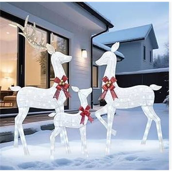 3-Pack 4.3 Ft Large Lighted Christmas Holiday Decorations Set, XP0040KA8SV