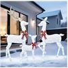 Image 1 : 3-Pack Assorted sized  Lighted Deer Family Set