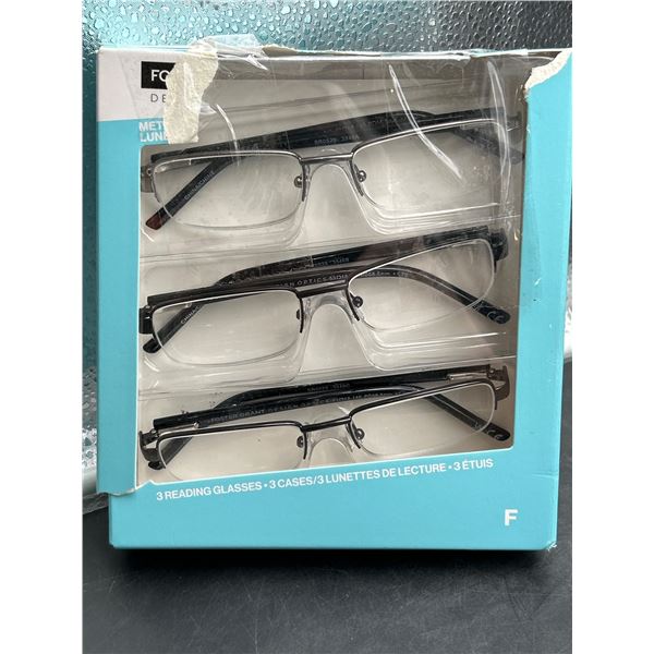 Pack of 3 Foster Grant Reading Glasses, +1.75 Magnification