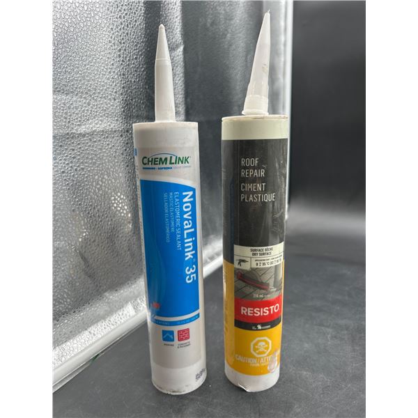 Lot of ChemLink NovaLink 35 Elastomeric Sealant and Resisto Roof Repair Cement