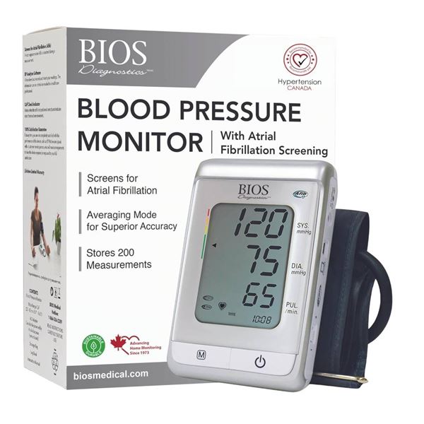 Bios Diagnostics Blood Pressure Monitor With Atrial Fibrillation Screening