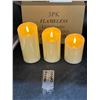 Image 3 : 3PK Flameless LED Candle Set with Remote Control