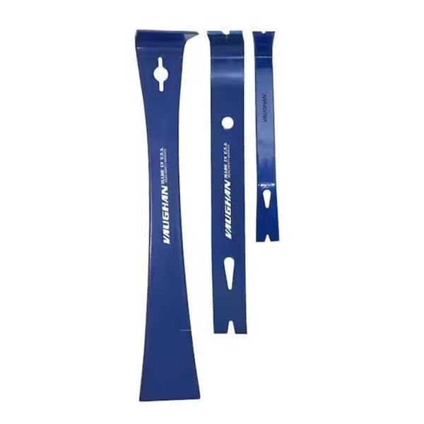 Vaughan 3 Piece Blue Steel Pry Bars with Nail Puller