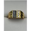 Image 2 : Gents 14K GP onyx solitaire ring