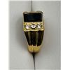 Image 3 : Gents 14K GP onyx solitaire ring