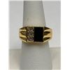 Image 4 : Gents 14K GP onyx solitaire ring