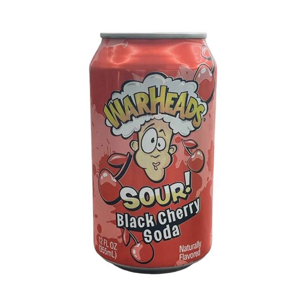 Warheads Sour Black Cherry Soda 12-Pack, 12 fl oz Each