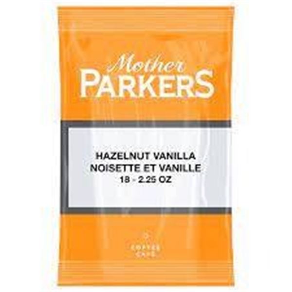Mother Parkers MP Hazelnut Vanilla Coffee, Ground, 5.91 lb (2.7 kg), 42 Packs