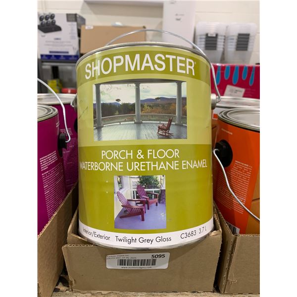ShopMaster Porch and Floor Waterborne Urethane Enamel in Twilight Grey Gloss 2 x 3.37L