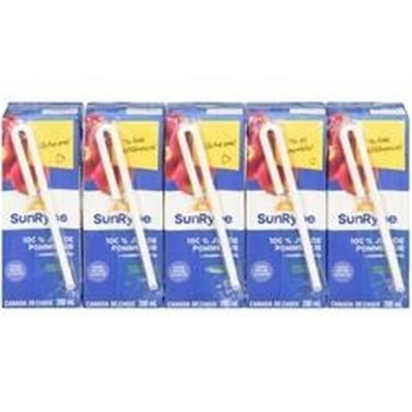 SunRype 100 Percent Pure Apple Juice Pack, 39 x 200 mL Units