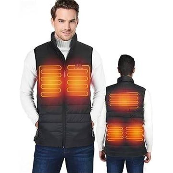 Men’s Heated Vest with Zipper and Pockets (Model X002ZNP0NN)